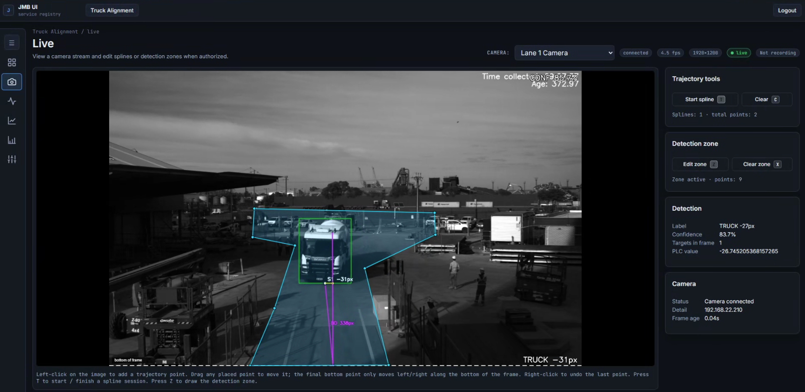 JMB Automation Truck Alignment Software for Safer, More Consistent Loading Lane Positioning